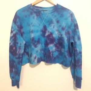 Wild Fable Cropped Thermal Hand Tie Dyed Top